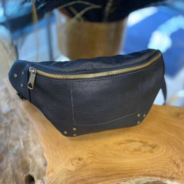 Banane en cuir Noir