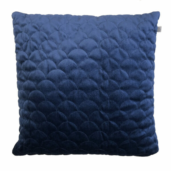 COUSSIN VELOURS AVEC SURPIQURE BLEU