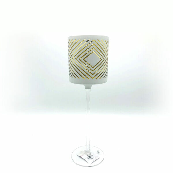PHOTOPHORE Blanc et or - Petit modèle