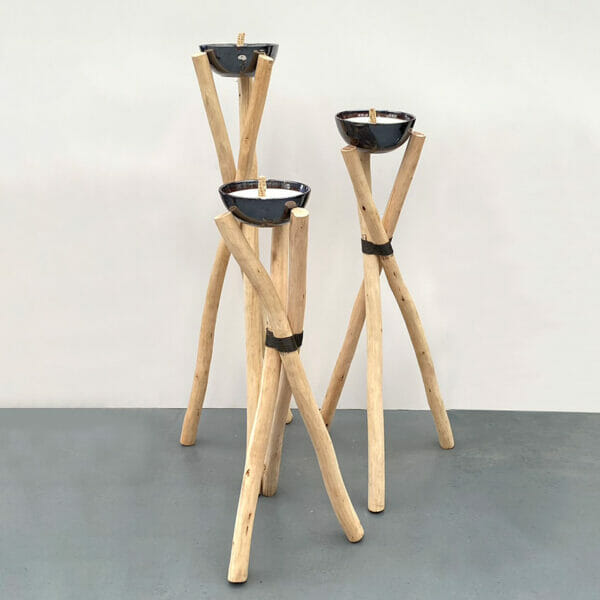 BRASERO TRÉPIED EXTÉRIEUR BOIS