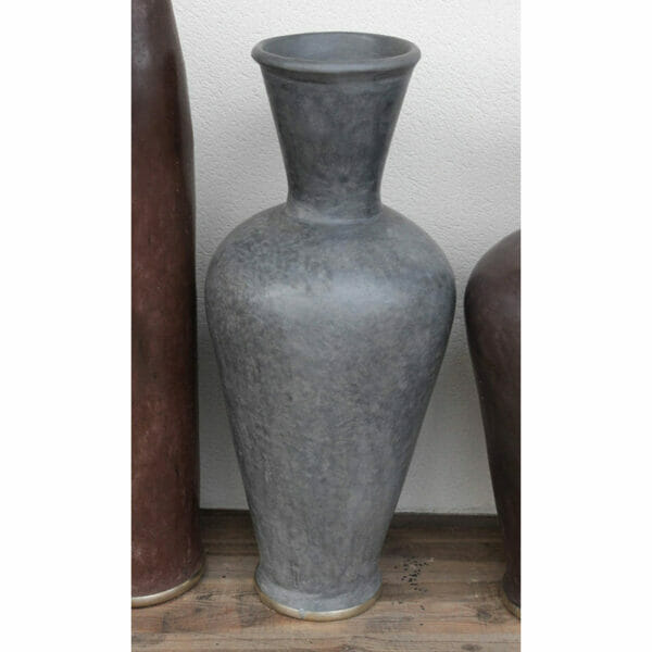 jarre marocaine artisanale en terre cuite grise - Moyen modèle décoration interieure et exterieure boutique plume magasin de déco Rouen le petit quevilly normandie