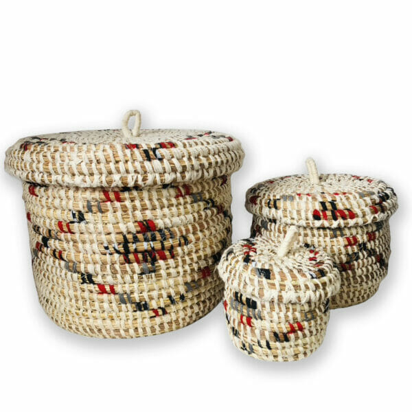 ENSEMBLE 3 PANIERS AVEC COUVERCLE WAX