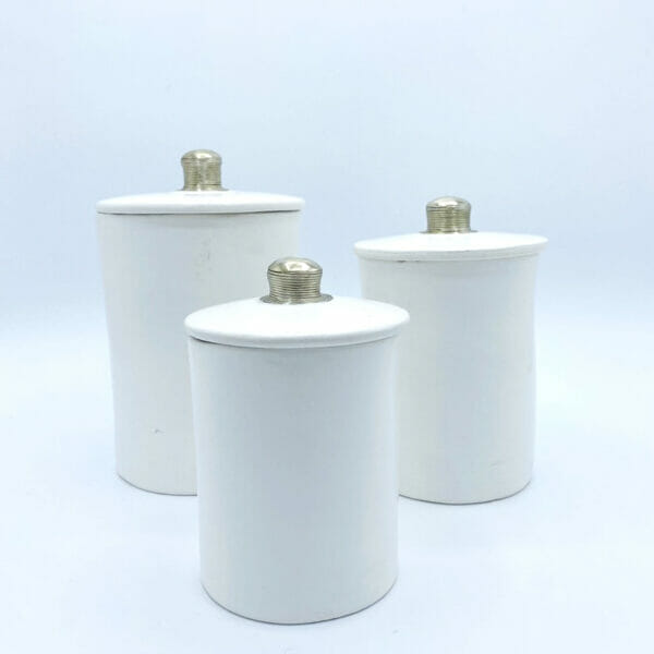 ENSEMBLE DE POTS DÉCO BLANC