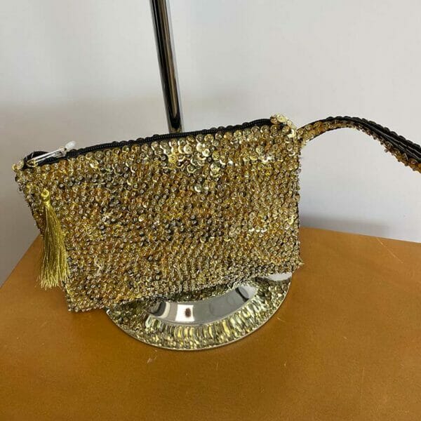 Pochette Sequins dorés