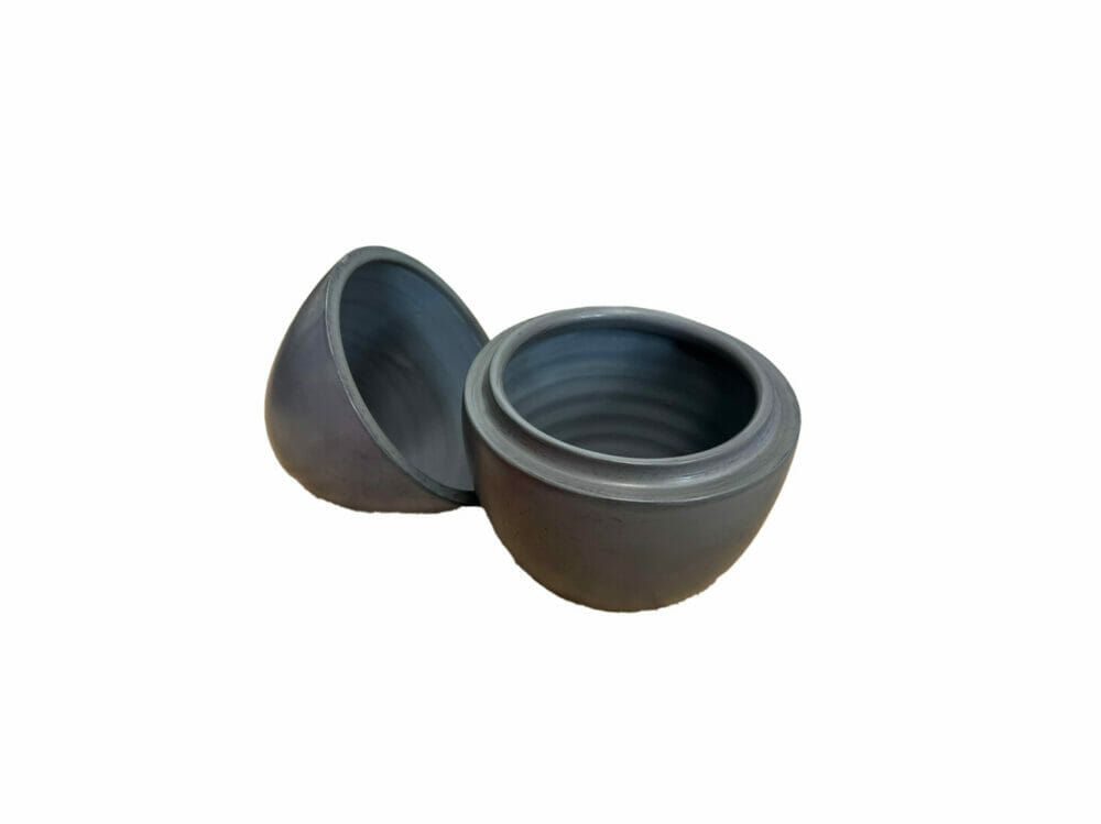 Oeuf décoratif moyen - Gris – Image 2