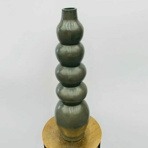 Vase marocain haut boule kaki artisanal boutique plume magasin de décoration rouen le petit quevilly Normandie