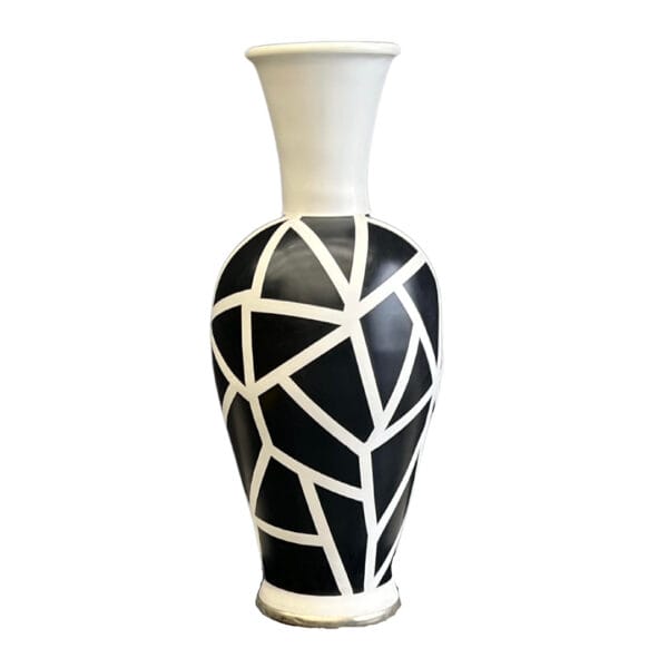 Jarre marocaine noire et blanche design décoration marocaine en terre cuite moderne boutique plume magasin de décoration le petit quevilly Rouen