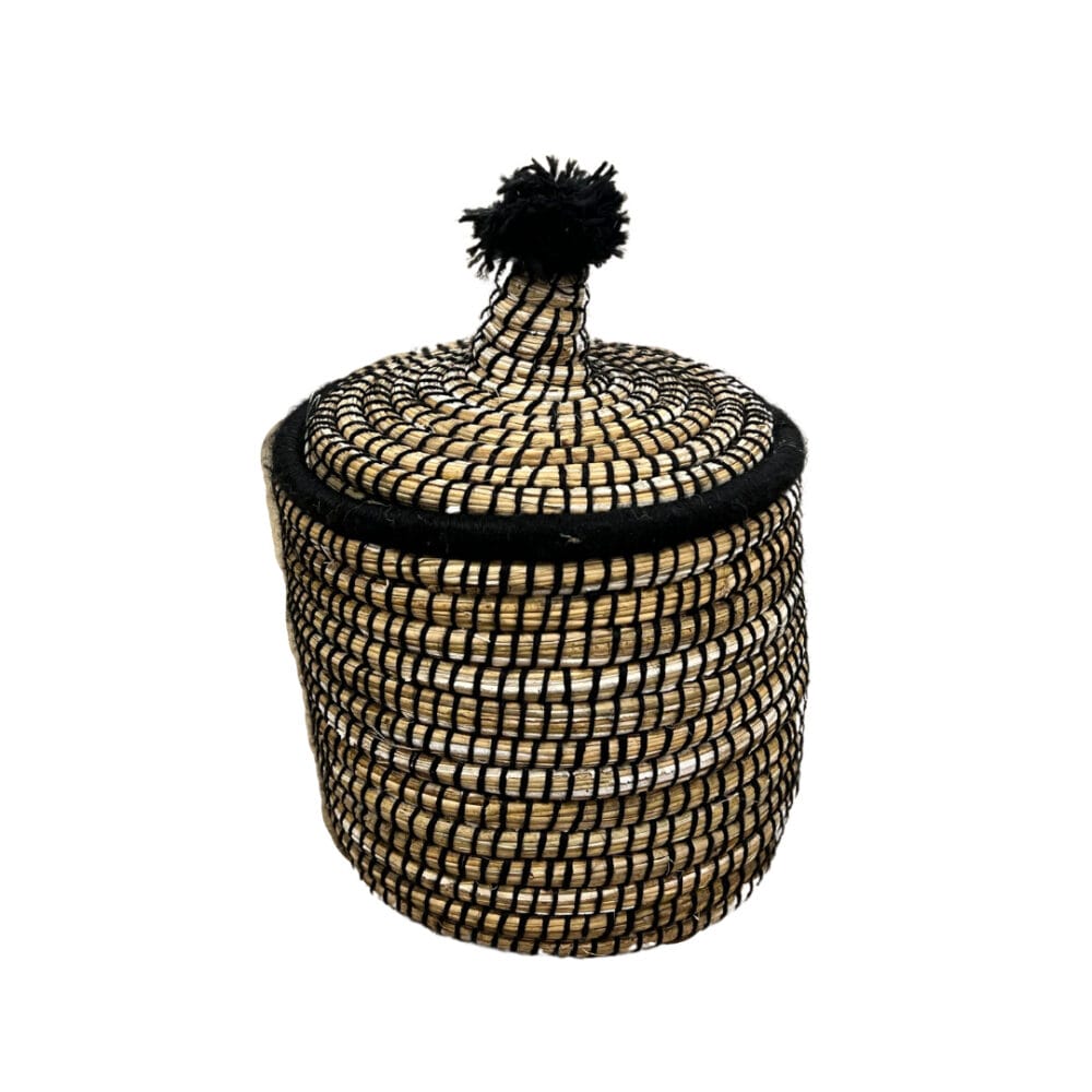 Panier de rangement noir en taille S décoration boutique Plume magasin de décoration le petit quevilly Rouen