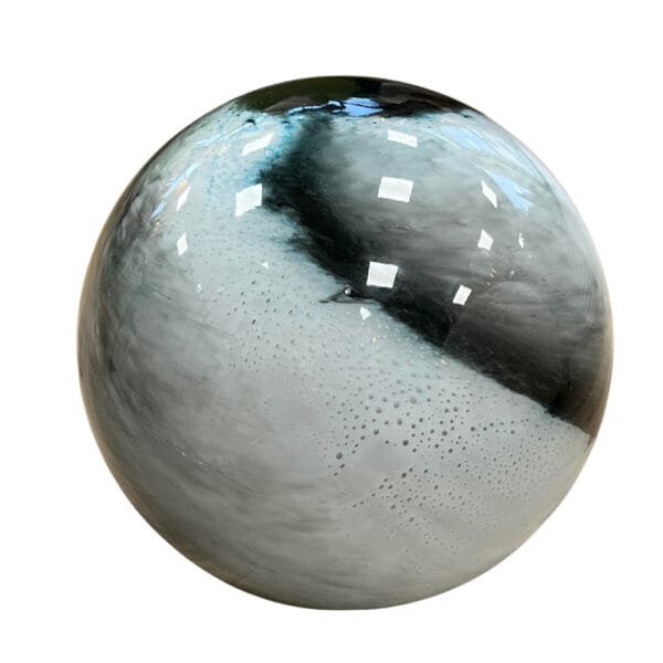 Lampe lea ronde en verre noire et blanche lampe design décoration Boutique plume magasin de déco Rouen le petit quevilly normandie