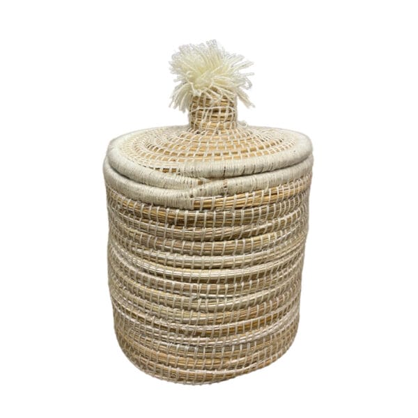Panier de rangement blanc en taille S décoration boutique Plume magasin de décoration le petit quevilly Rouen