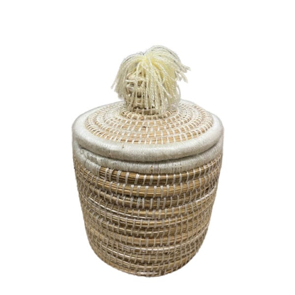 Panier de rangement blanc en taille XS décoration boutique Plume magasin de décoration le petit quevilly Rouen