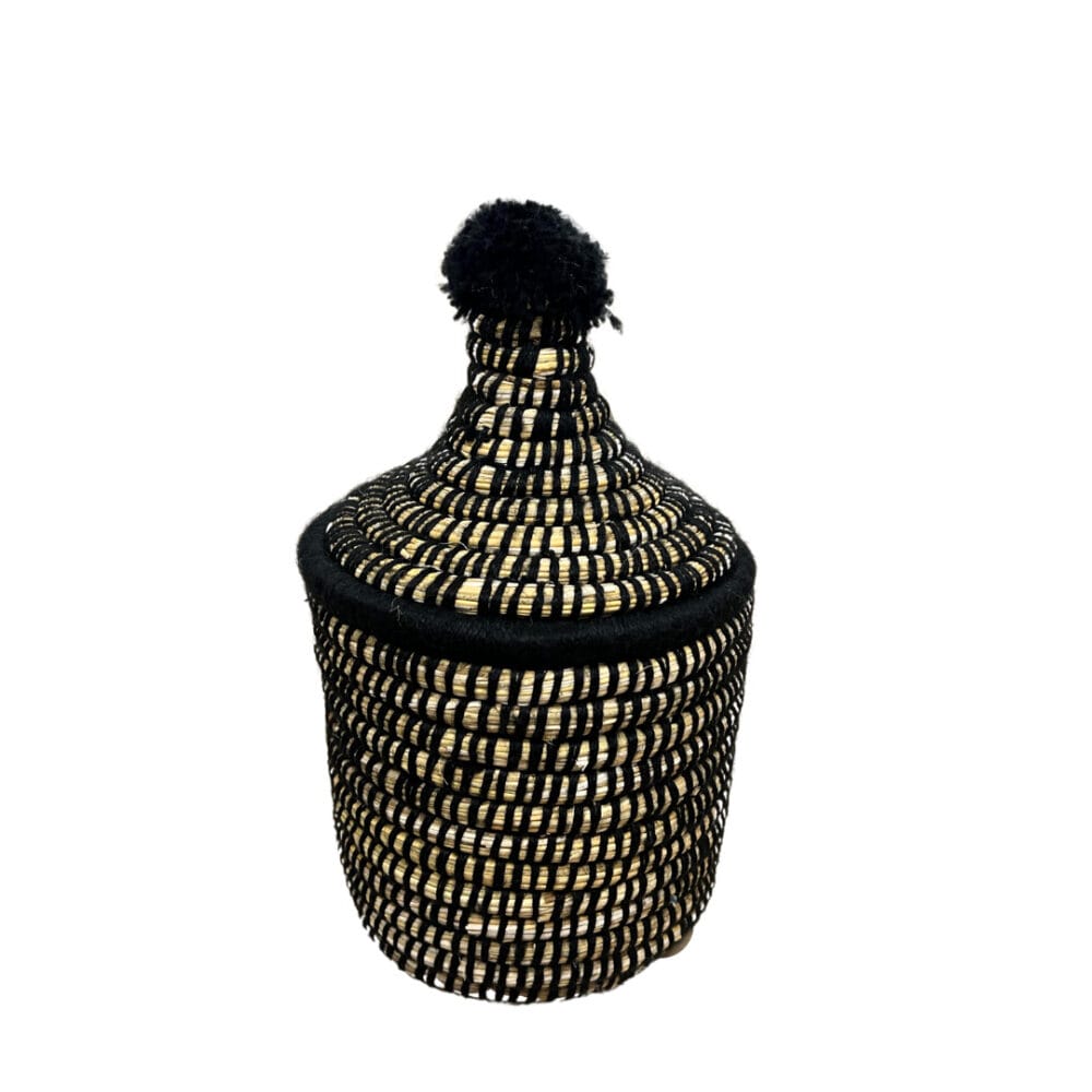 Panier de rangement noir en taille XS décoration boutique Plume magasin de décoration le petit quevilly Rouen