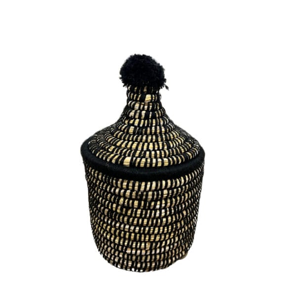 Panier de rangement noir en taille XS décoration boutique Plume magasin de décoration le petit quevilly Rouen