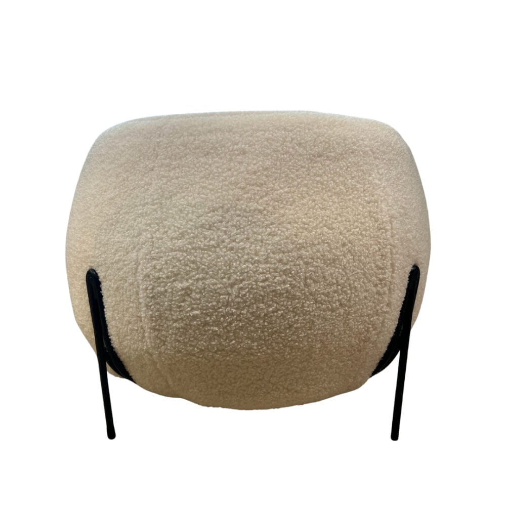 Pouf bouclé sphère décoration assise boutique plume magasin de décoration petit quevilly rouen