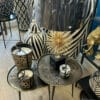 2 tables à 3 pieds métal or et noir boutique plume magasin de décoration rouen le petit quevilly normandie
