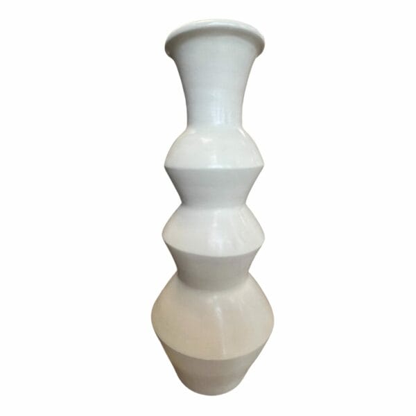 Vase marocain Lisa écru artisanal en céramique (terre cuite) décoration boutique plume magasin de déco Rouen le petit quevilly normandie