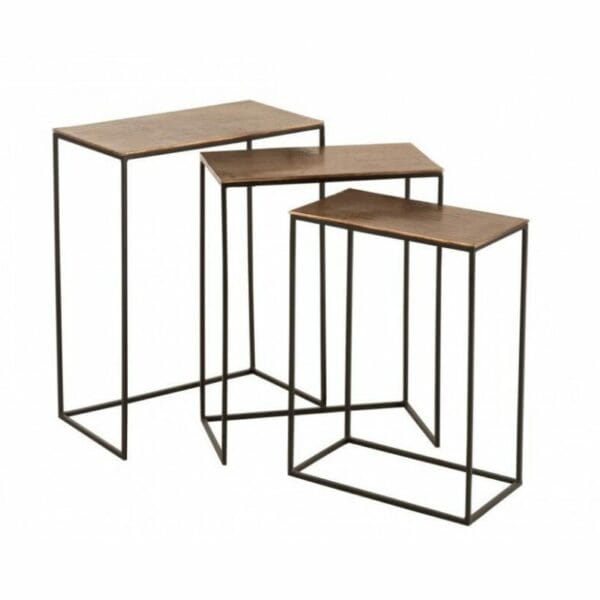 Set de 3 tables gigognes rectangles décoration boutique plume magasin de déco Rouen le petit quevilly Normandie
