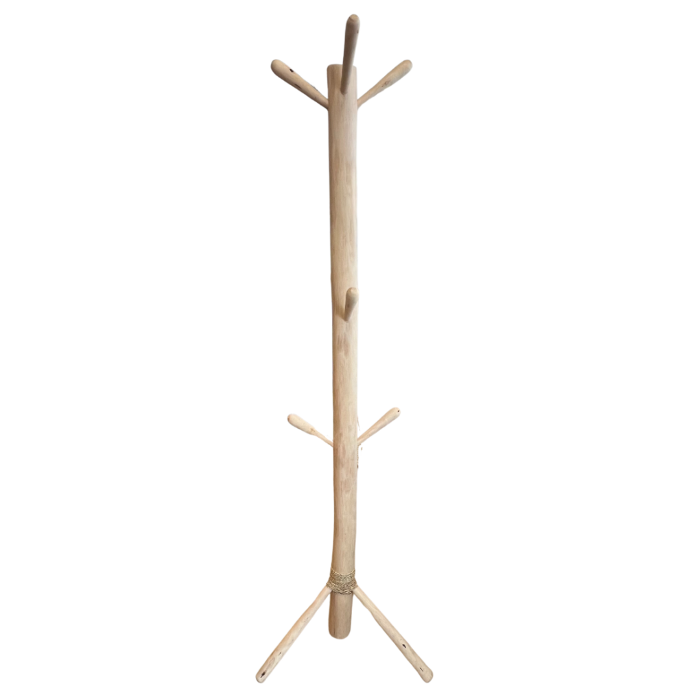porte-manteau en bois artisanal 180 cm décoration boutique plume magasin de déco le petit quevilly Rouen Normandie