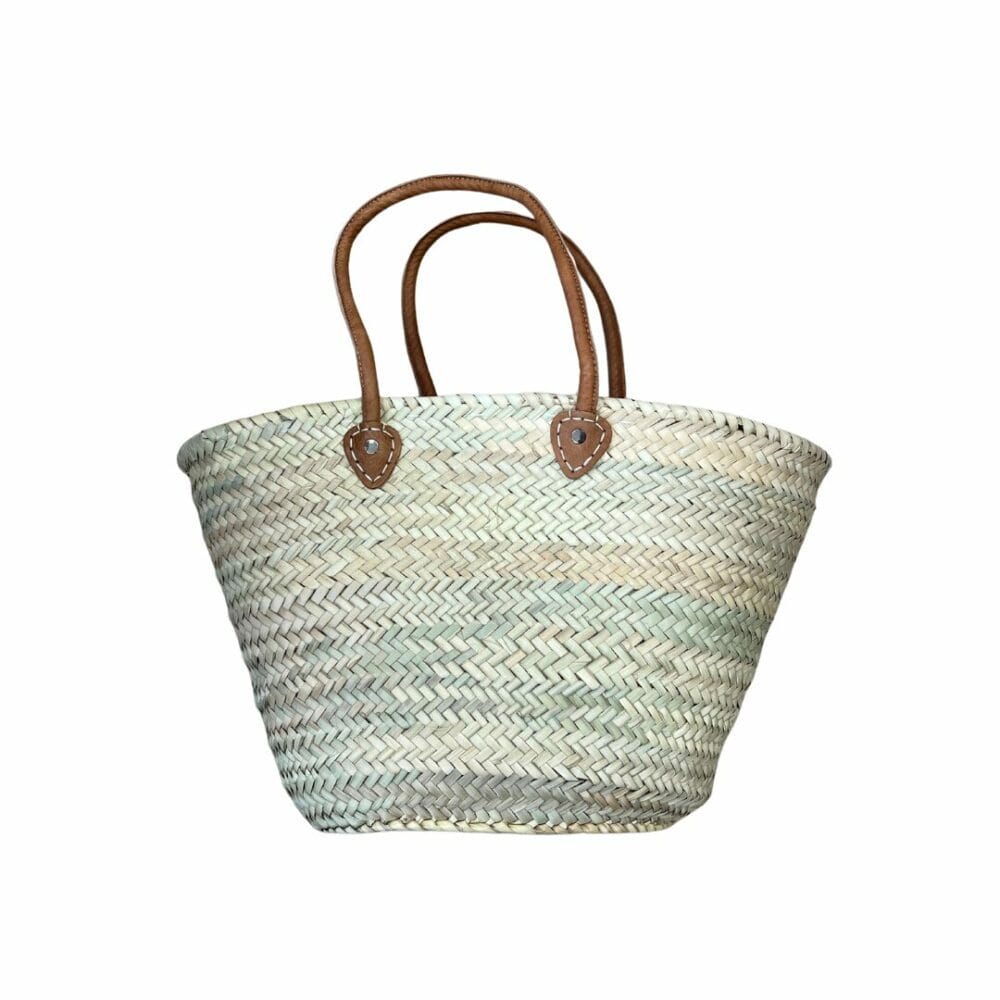 Cabas paille avec anse en cuir boutique Plume magasin de déco Rouen Le petit Quevilly Normandie
