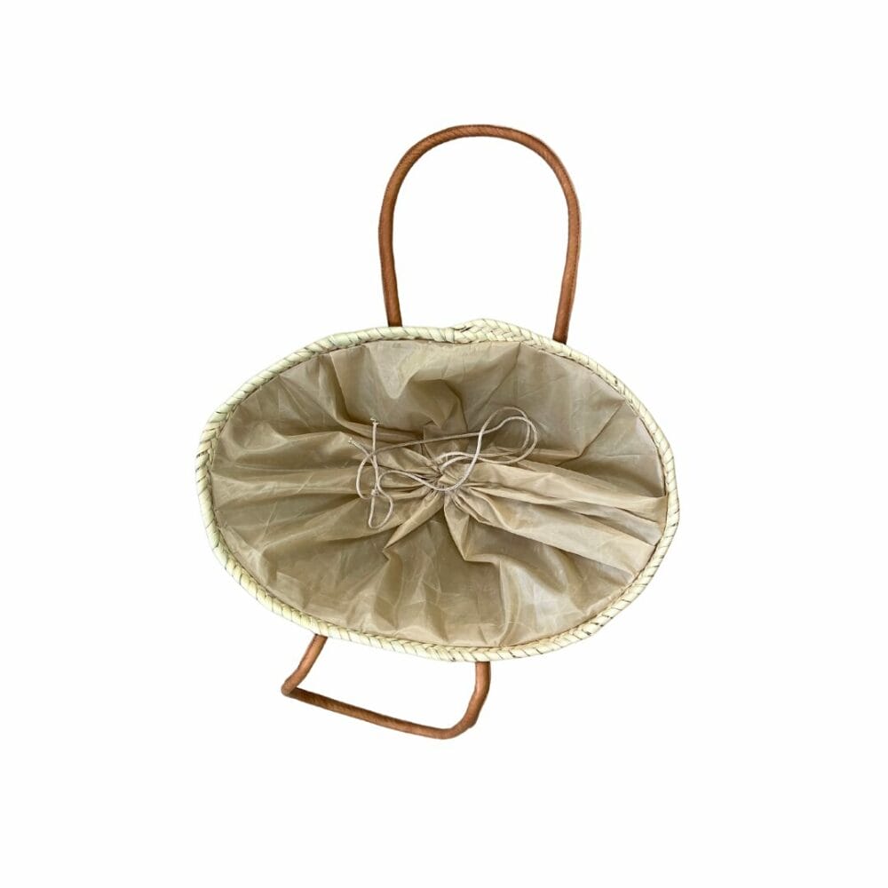 Cabas paille avec anse en cuir boutique Plume magasin de déco Rouen Le petit Quevilly Normandie