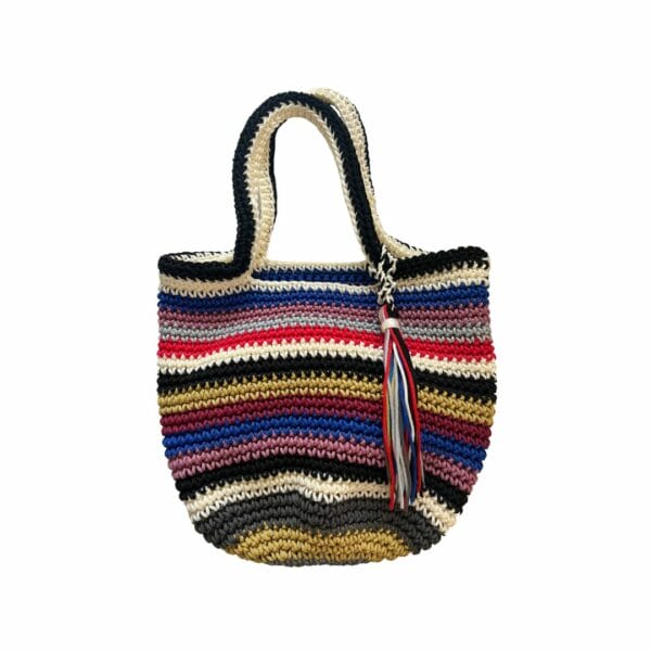 Sac tote bag au crochet multicolore 2 boutique plume magasin déco Rouen le Petit Quevilly Normandie