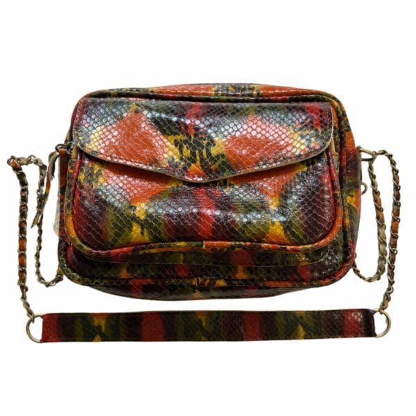 sac en cuir effet python couleur ton chaud artisanal boutique Plume magasin de déco Le petit Quevilly Rouen Normandie