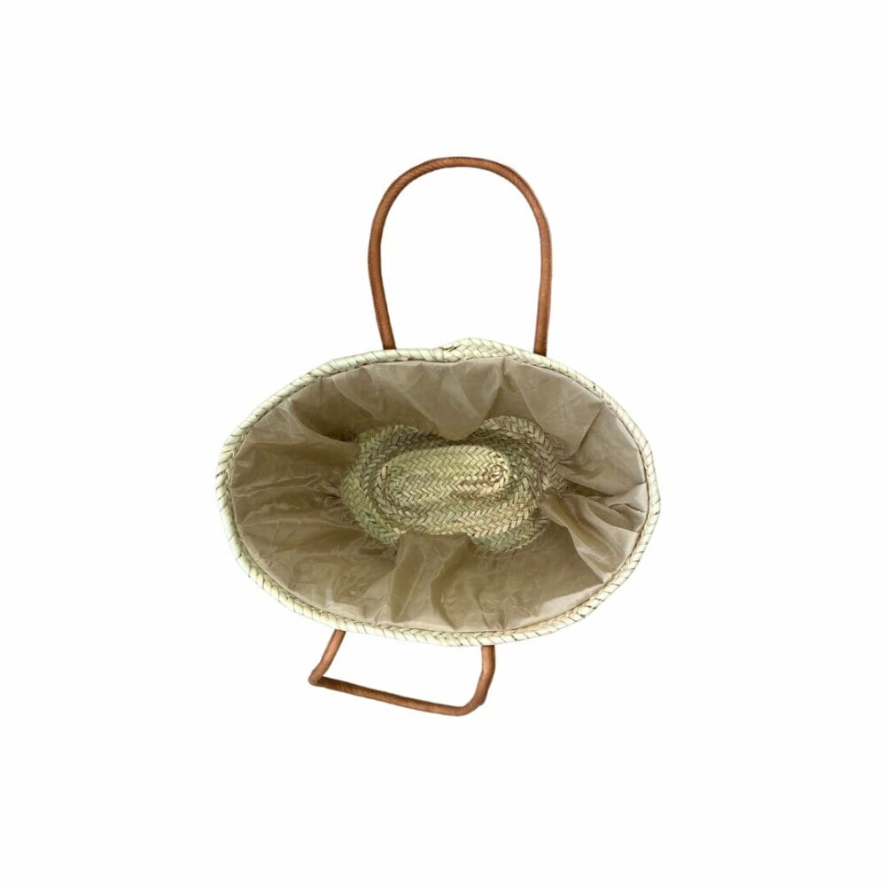 Cabas paille avec anse en cuir boutique Plume magasin de déco Rouen Le petit Quevilly Normandie