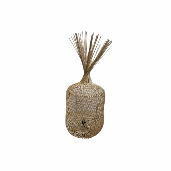 Lampe artisanale en rotin naturel décoration boutique plume magasin de décoration Rouen Le petit Quevilly Normandie