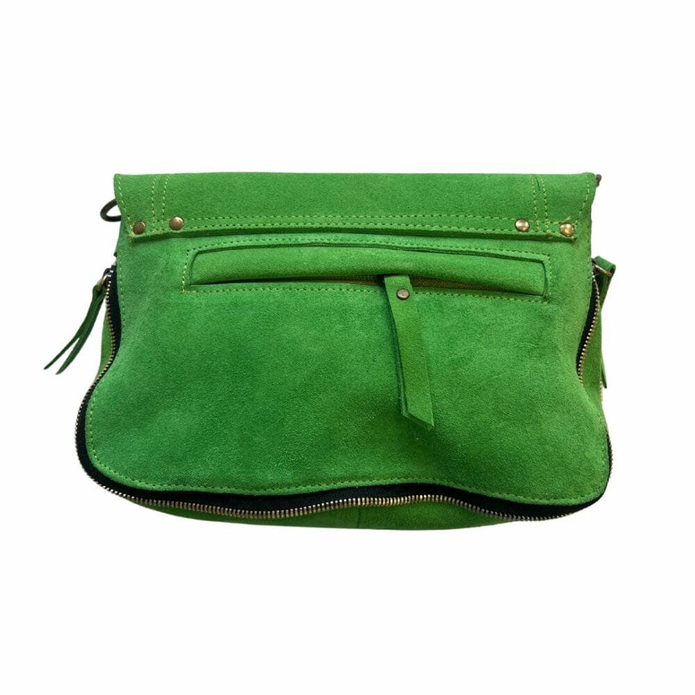 Sac en cuir à bandoulière couleur vert pomme sac à main boutique plume magasin à Rouen le petit Quevilly Normandie