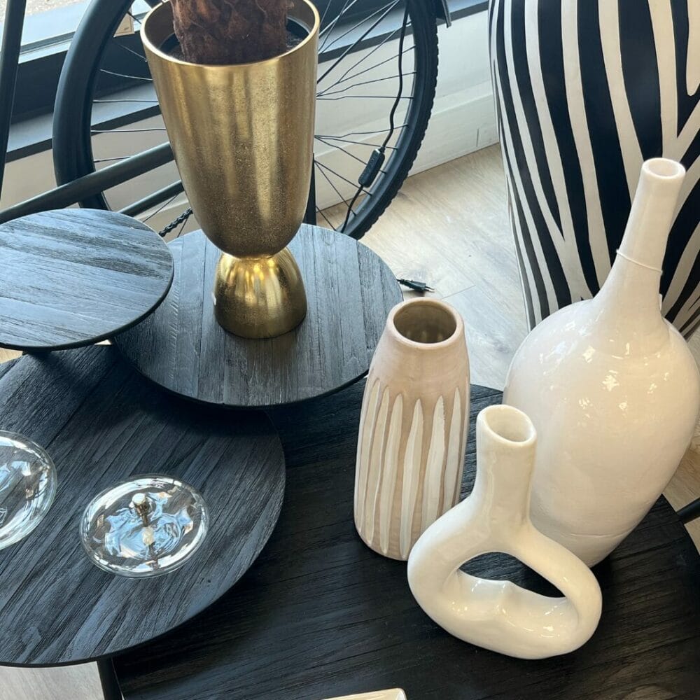 Vase maïa blanc écru décoration boutique plume magasin de déco Rouen le petit quevilly normandie