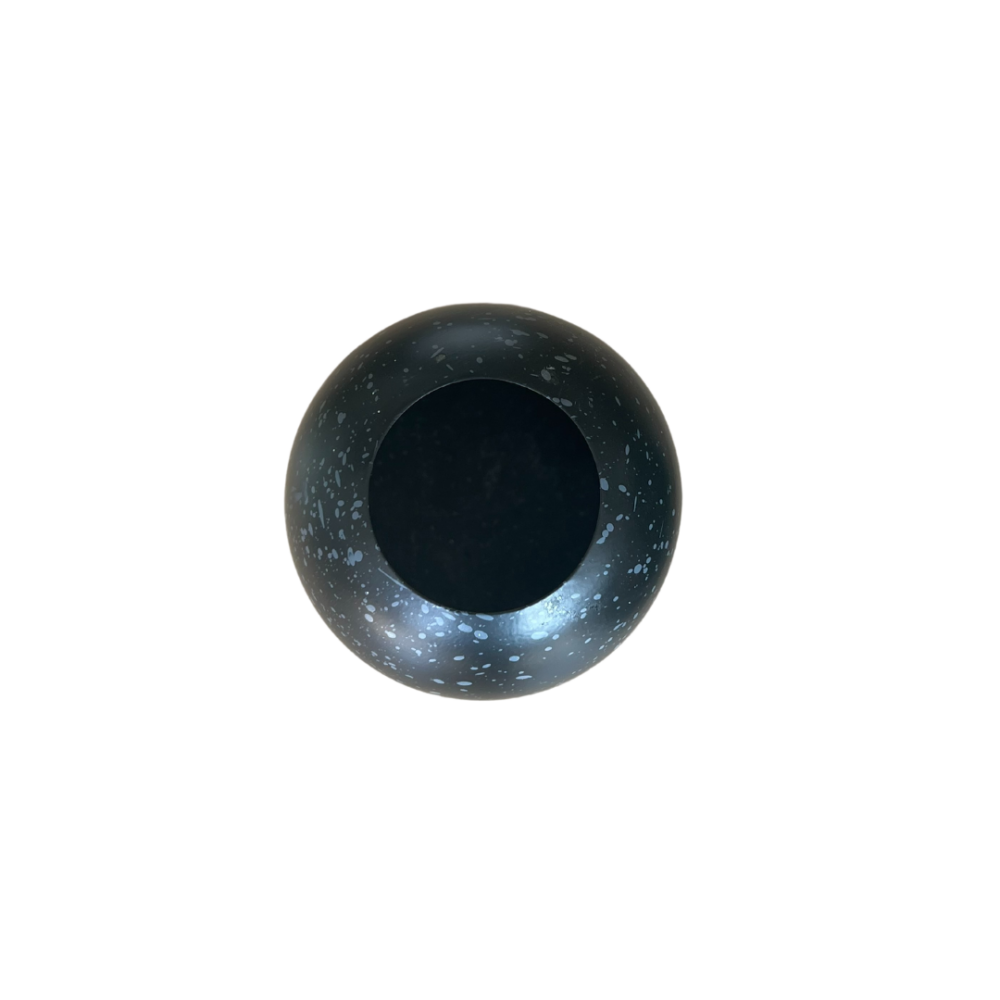 Vase Nyx long noir moucheté de gris décoration boutique plume magasin de déco rouen le petit quevilly normandie