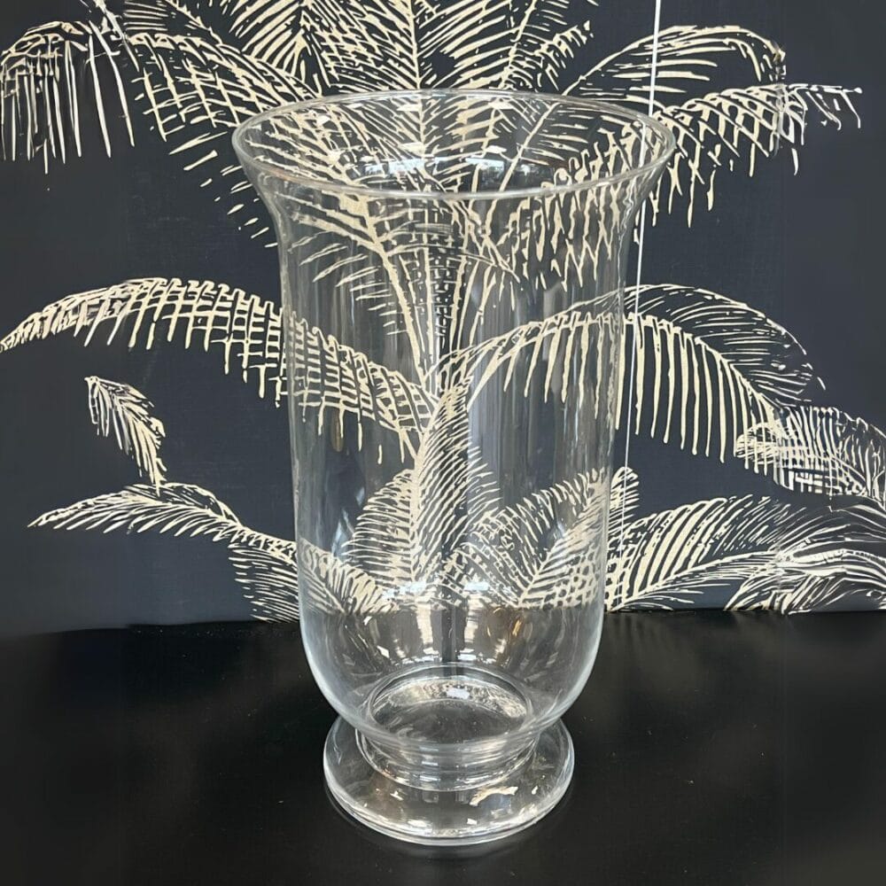 Vase Lisy en verre "évasé" transparent 22cm Hauteur décoration boutique plume magasin de déco rouen le petit quevilly normandie