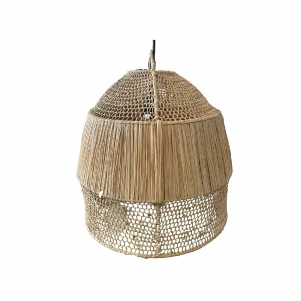Suspension forme de boule en raphia luminaire décoration boutique plume magasin de déco rouen le petit quevilly normandie