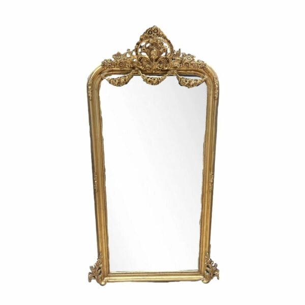 miroir doré avec cadre design style ancien meuble décoration de la boutique plume magasin de deco à Rouen aux docks76 normandie