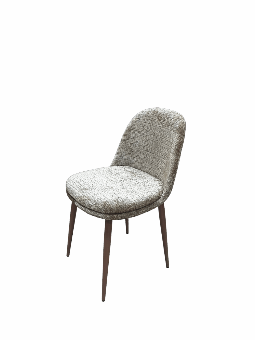Chaise en velours - Couleur marron meuble décoration boutique Plume magasin de déco aux docks76 à Rouen normandie