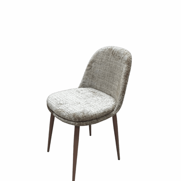Chaise en velours - Couleur marron meuble décoration boutique Plume magasin de déco aux docks76 à Rouen normandie
