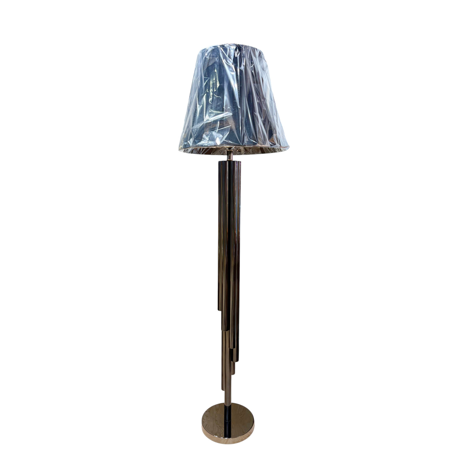 lampadaire métal gris chromé boutique art-déco décoration Plume Docks76 Rouen