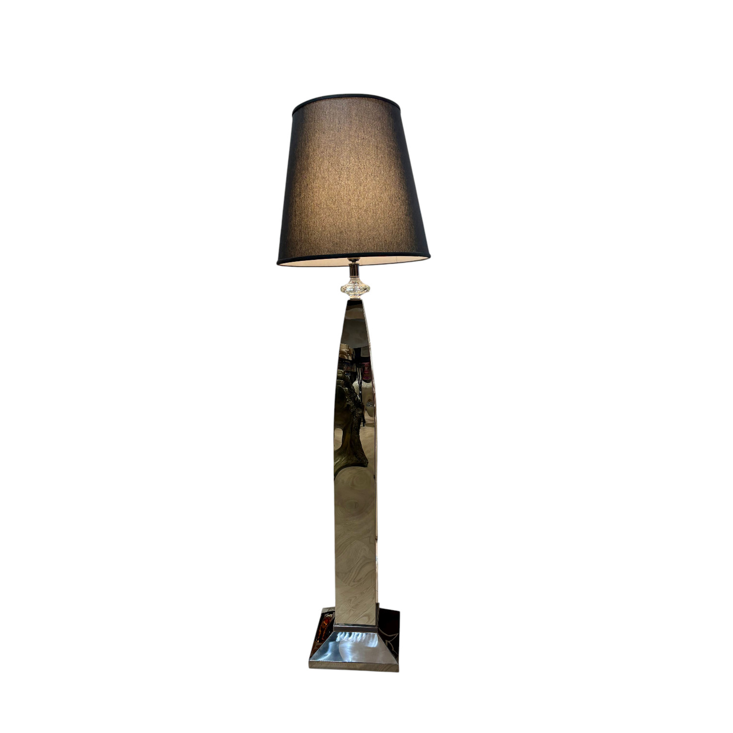 lampadaire design métal gris chromé boutique art-déco décoration Plume Docks76 Rouen