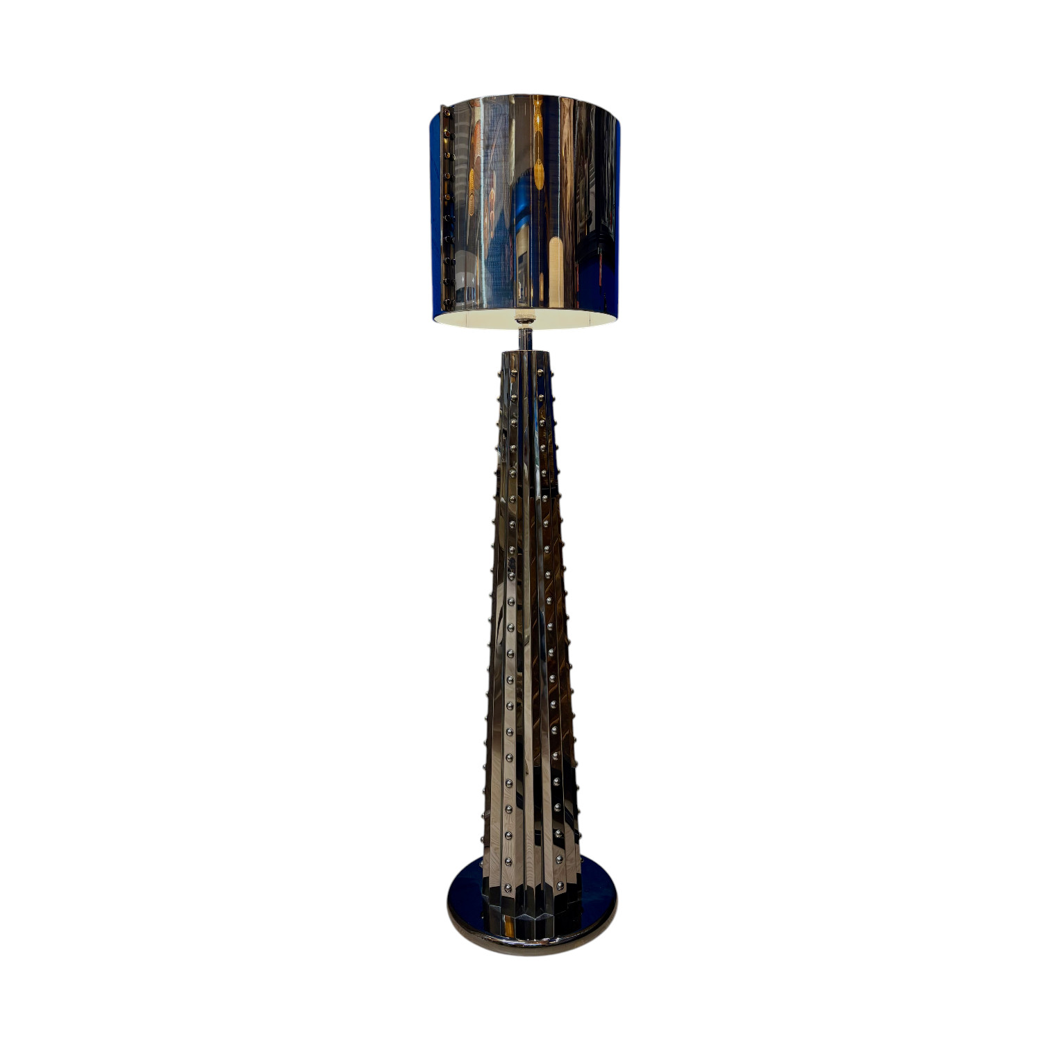 lampe laura design gris chromé boutique art-déco décoration Plume Docks76 Rouen