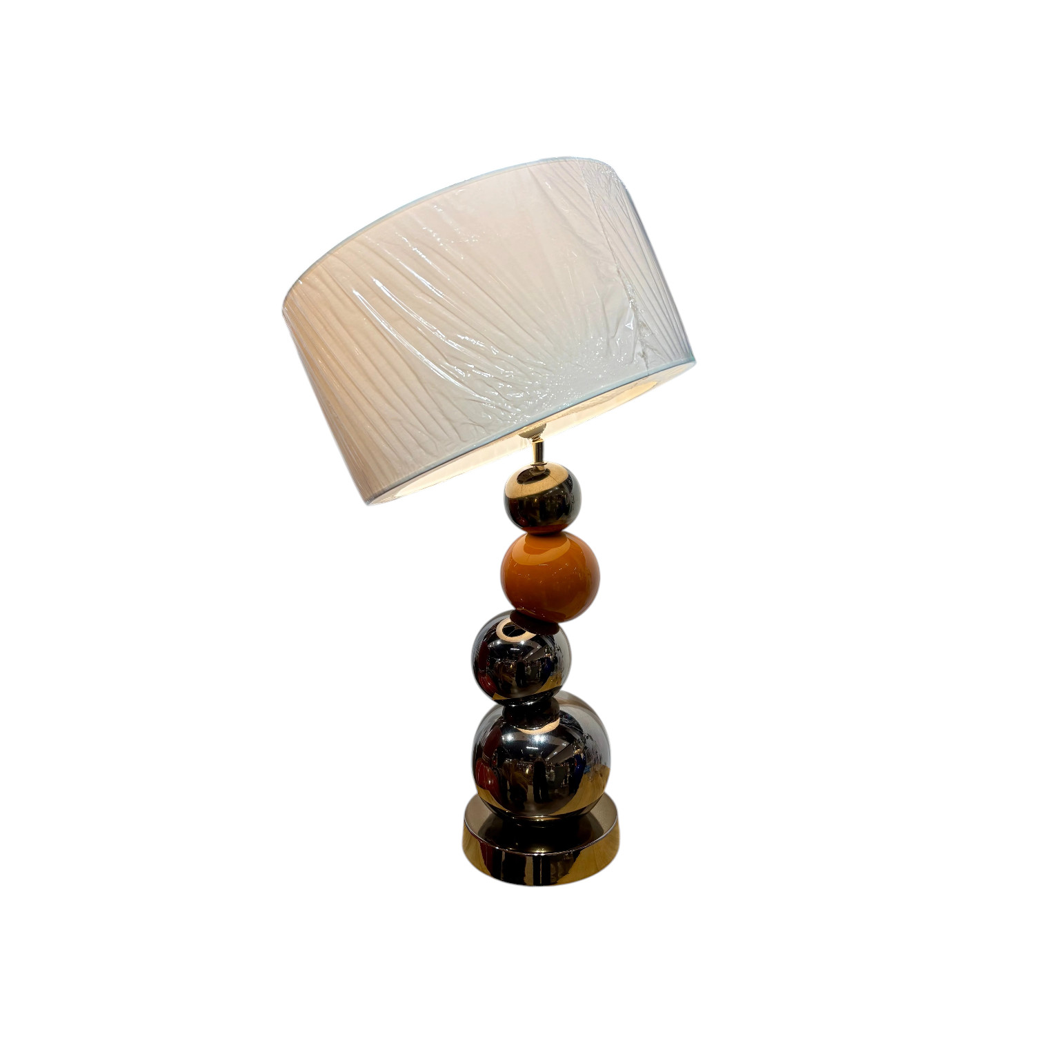 Lampe LUNA - chromée et orange – Image 2